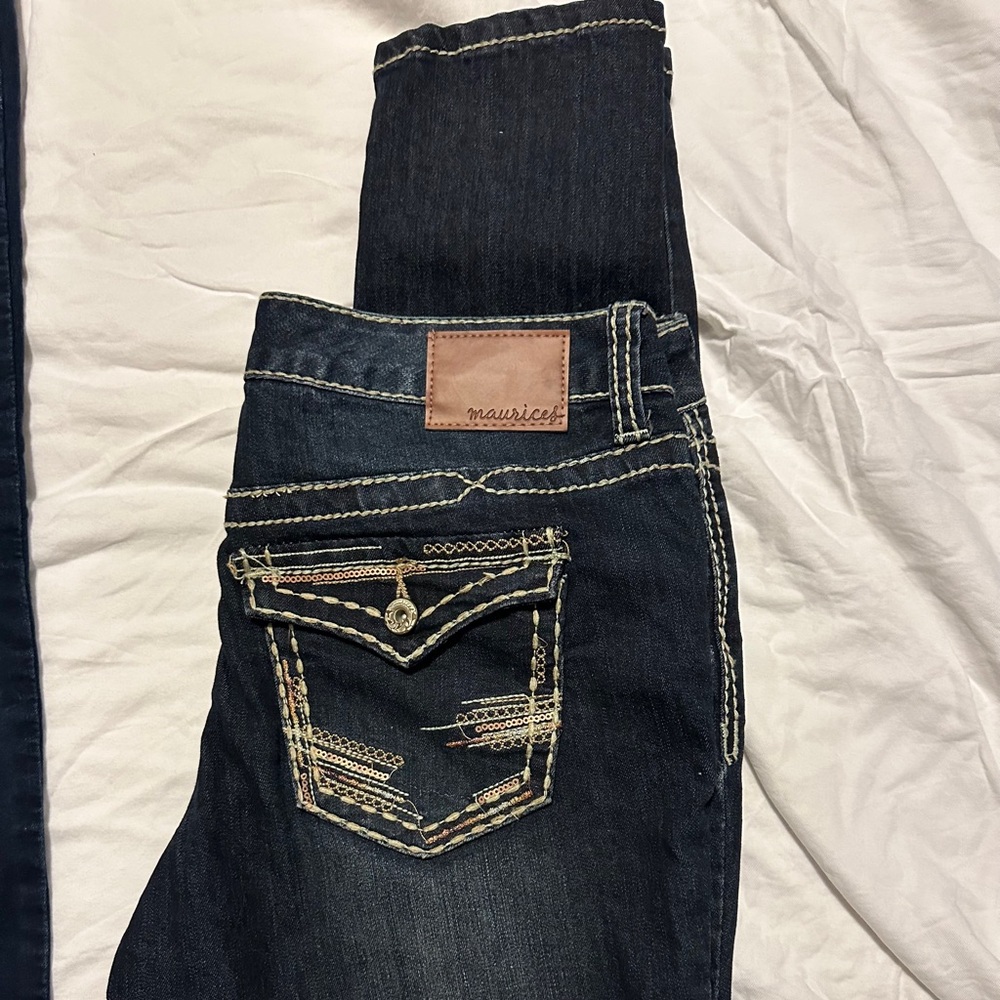 Maurice’s medium regular stretch jeans.